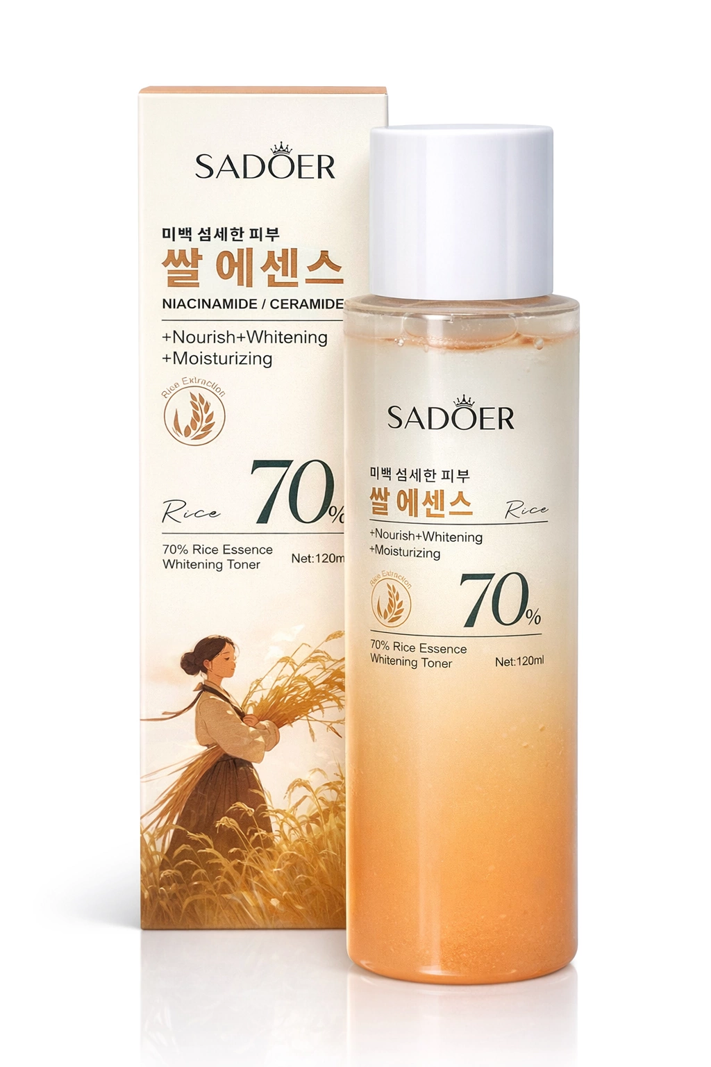 Tonico facial esencia de arroz Sadoer 120ml
